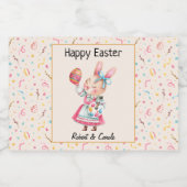 Mini Happy oder gesegnete Ostern (10) Mini Schaumweinetikett (Einzelnes Label)