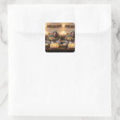 Mini Hatch Celebration – Spaß-Sticker Quadratischer Aufkleber (Tasche)
