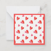 MINI HEARTS 2,5" Square Flat Card II Mitteilungskarte (Vorderseite)