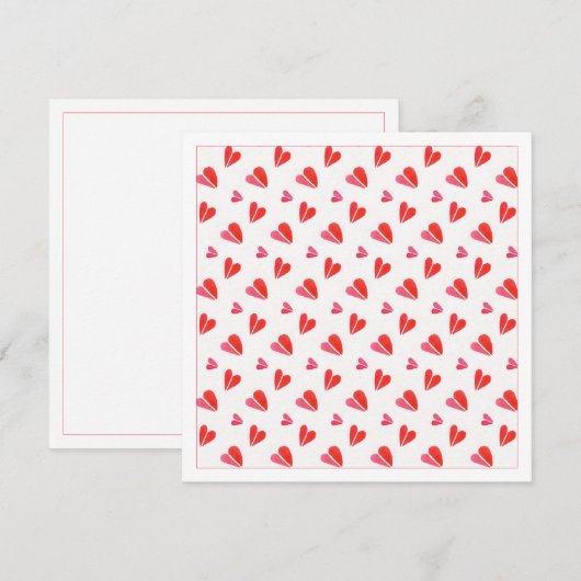 MINI HEARTS 5,25" Square Flat Card Karte (Vorne/Hinten)