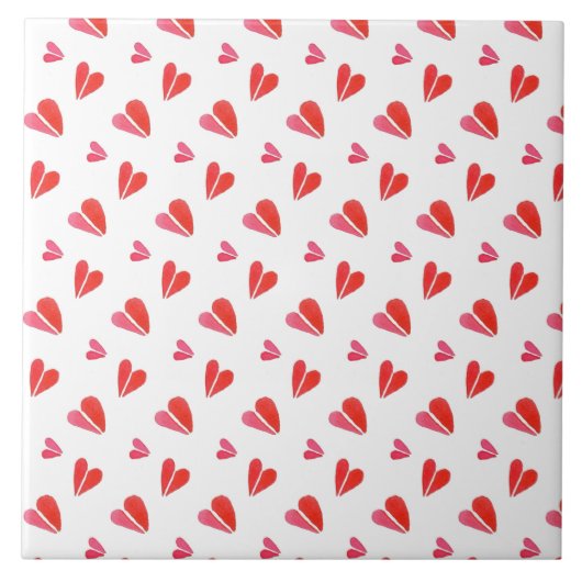 MINI HEARTS 6x6 Keramik Tile Fliese (Vorderseite)