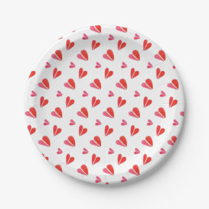 MINI HEARTS 7" Round Paper Teller