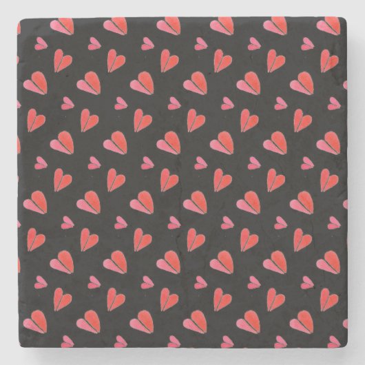MINI HEARTS II Marmorstein Untersetzer (Vorderseite)