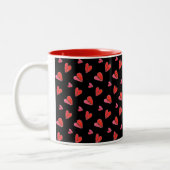 MINI HEARTS II Red Two Tone Tasse (Links)