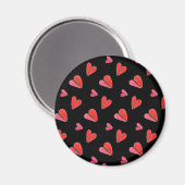 MINI HEARTS II Round Magnet (Vorderseite/Rückseite)