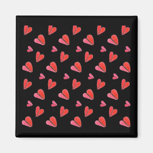 MINI HEARTS II Square Magnet (Vorne)