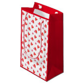 MINI HEARTS Kleine Geschenktasche Geschenktüte (Vorderseite Schrägansicht)