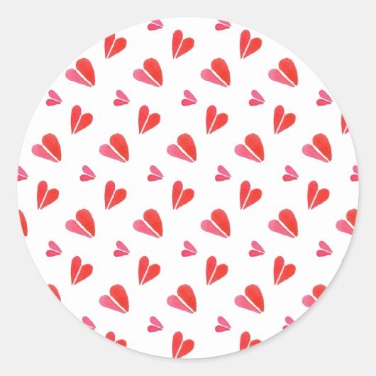 MINI HEARTS Kleine Round Stickers (Vorderseite)