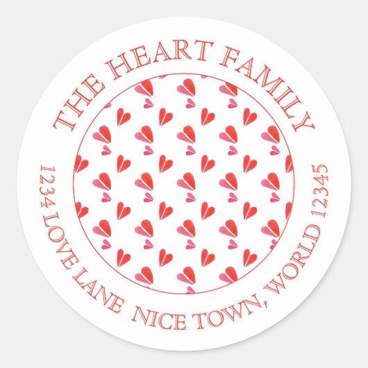 MINI HEARTS Kleine Umschlag Aufkleber (Vorderseite)