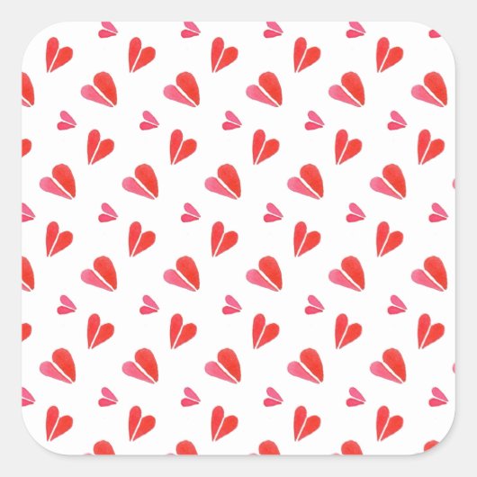 MINI HEARTS Large Square Stickers (Vorderseite)