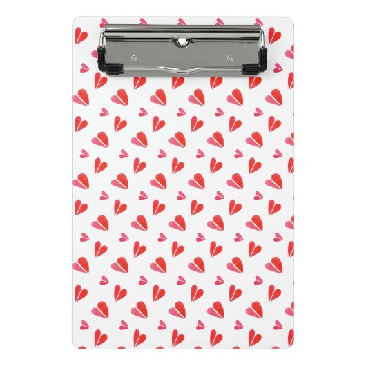 MINI HEARTS Mini-Zwischenablage Klemmbrett (Vorderseite)