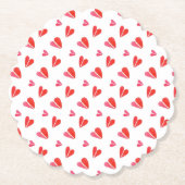MINI HEARTS Runder Paper Untersetzer mit Skalierun (Vorderseite)