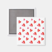 MINI HEARTS Square Magnet (Vorderseite/Rückseite)