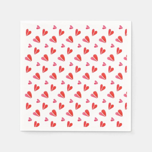 MINI HEARTS Standard Cocktail Papier Napkins Serviette (Vorderseite)