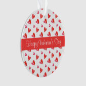 MINI HEARTS Valentine Acryl Circle Ornament Red (Vorderseite)
