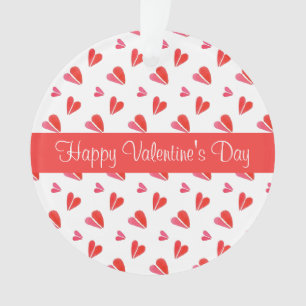 MINI HEARTS Valentine Acryl Circle Ornament Red