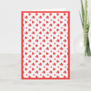 MINI HEARTS Valentinstag Card / Rot Feiertagskarte