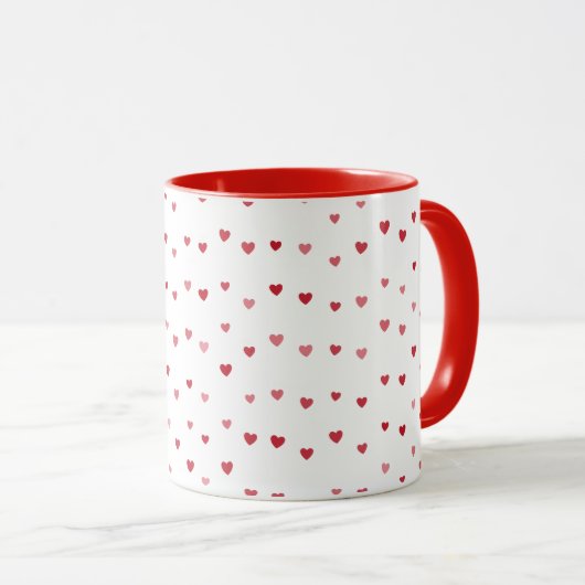 Mini Hearts Valentinstag Tasse (VorderseiteRechts)