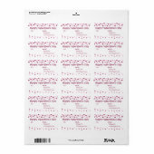 Mini Hearts VON der Valentinischen Leckerei Adressaufkleber (Vorne)