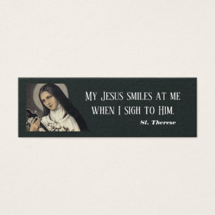 Mini heilige Karte von St. Therese mit Zitat