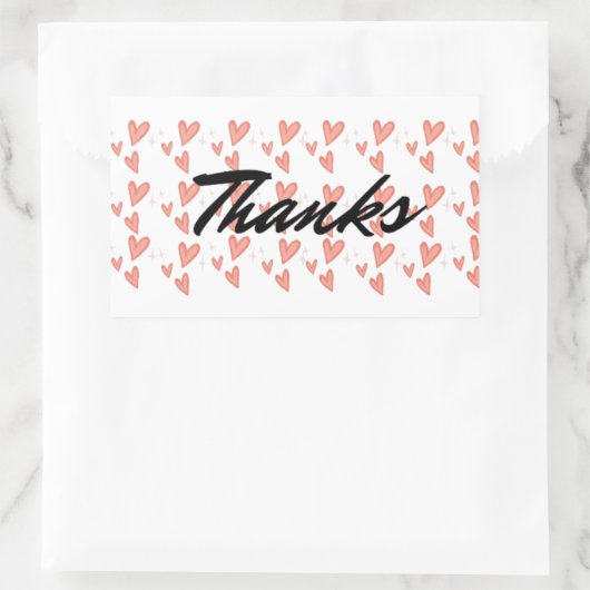 Mini-Herz-Aufkleber Rechteckiger Aufkleber (Tasche)