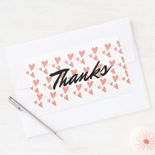 Mini-Herz-Aufkleber Rechteckiger Aufkleber