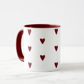 Mini-Herz-Muster-Tasse Tasse (Vorderseite Links)