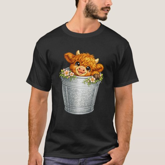 MINI Highland-Rind Grafik T-Shirt (Vorderseite)