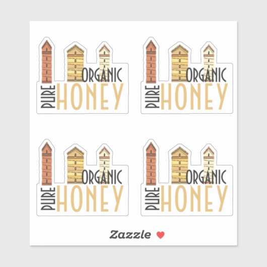 Mini Hives Bio Honig Clear Label (Blatt)