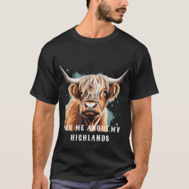 Mini-Hochland Kuh Retro-Farben Landtiere Tiere T-Shirt