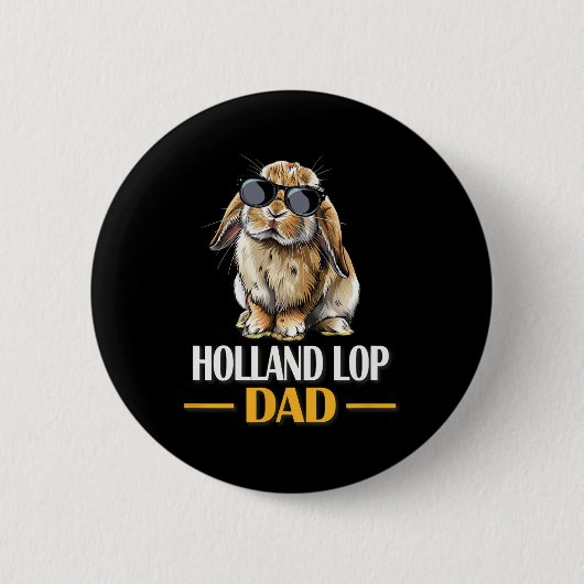 Mini Holland Lop Vater Bunny Rabbit Lover Button (Vorderseite)