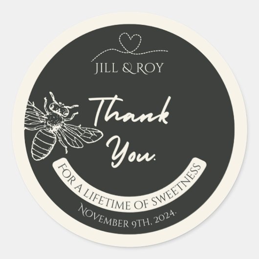 Mini Honey Jar Lid Stickers (Vorderseite)