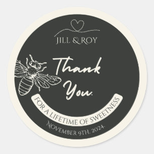 Mini-Honigglas-Deckel-Aufkleber Runder Aufkleber