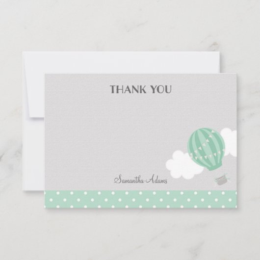 Mini Hot Air Ballon Danke Karte (Vorderseite)