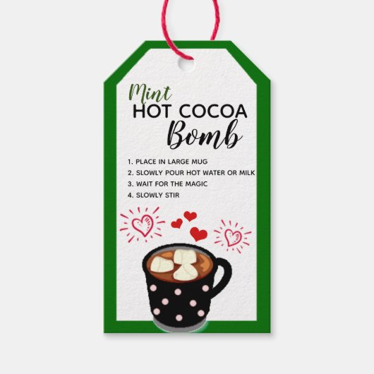 Mini Hot Cocoa Bomb Tag Geschenkanhänger (Vorderseite)