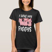 Mini House Pig I Liebe My Piglet Teacup Pig Mama T-Shirt (Vorderseite)