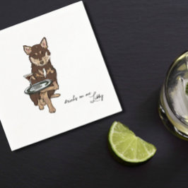 Mini Husky Wedding Serviette