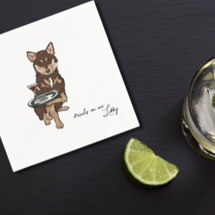 Mini Husky Wedding Serviette