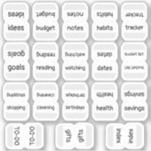 Mini Index Tabs Bujo Functional Planner Labels (Vorderseite)