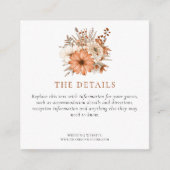 MINI | Informationen zum Hochzeitsfeiern im Herbst Begleitkarte (Vorderseite)