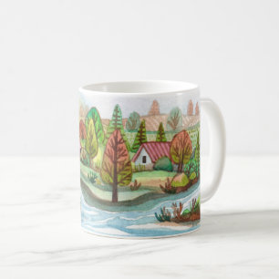 Mini Island Hütte Lakescape Kaffeetasse