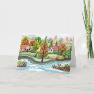 Mini Island Lakescape Feiertagskarte