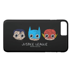Mini Justice League Heads Sketch Case-Mate iPhone Hülle