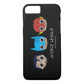 Mini Justice League Heads Sketch Case-Mate iPhone Hülle (Rückseite)