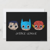 Mini Justice League Heads Sketch