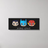 Mini Justice League Heads Sketch Leinwanddruck (Vorderseite)