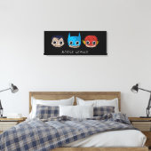 Mini Justice League Heads Sketch Leinwanddruck (Insitu (Schlafzimmer))