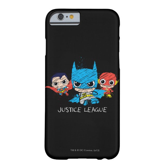 Mini Justice League Sketch Case-Mate iPhone Hülle (Rückseite)
