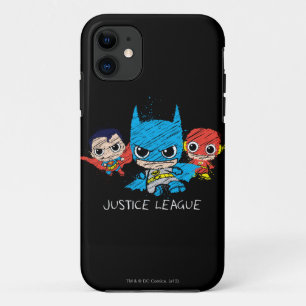 Mini Justice League Sketch iPhone 11 Hülle