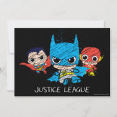 Mini Justice League Sketch Einladung (Vorderseite)